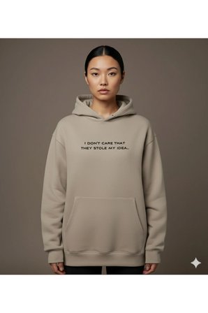 Lenithra Nikola Tesla Sırt Baskılı Unisex Oversize Hoodie Bej / XL