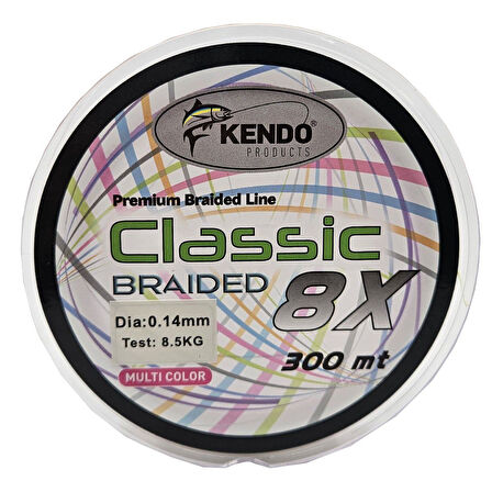 Kendo Classic 8X 300m Multicolor Örgü İp 0.18mm