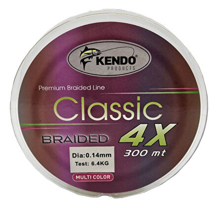 Kendo Classic 4X 300m Multicolor Örgü İp 0.14mm