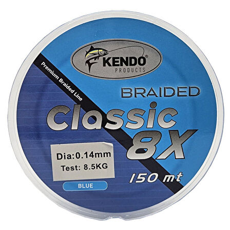 Kendo Classic 8X 150m Blue Örgü İp 0.10mm