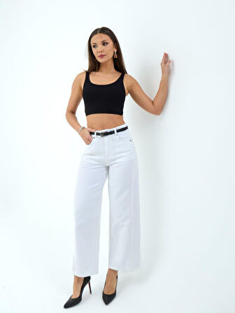 Teusta 7397 PANTOLON-BEYAZ