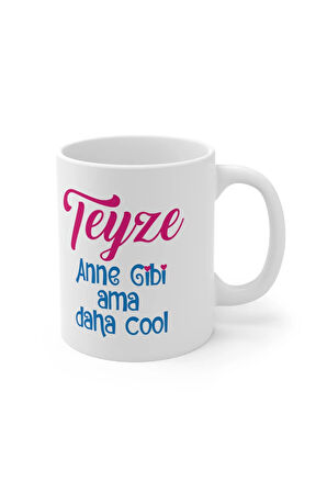 Teyzeye hediye seramik bardak , Anneler günü hediyesi bardak , Doğum günü hediyesi