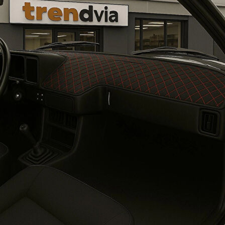 Tofaş Şahin Doğan Kartal Kırmızı Nakışlı Renk Alçak Ön Göğüs Torpido Kaplama Koruma Örtüsü