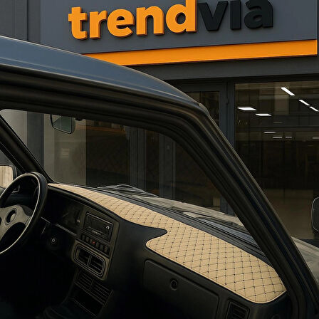 Tofaş Şahin Doğan Kartal Bej Renk Kapitone Yüksek Torpido Örtüsü – Ön Göğüs Torpido Kaplama & Koruma Kılıfı