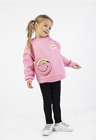 Kız Çocuk Cüzdan Model Basic Eşofman Takımı