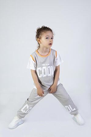 Erkek Çocuk Cool Baskılı  Alt Üst Basic Takım 2-5 Yaş