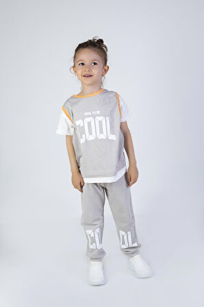 Erkek Çocuk Cool Baskılı  Alt Üst Basic Takım 2-5 Yaş