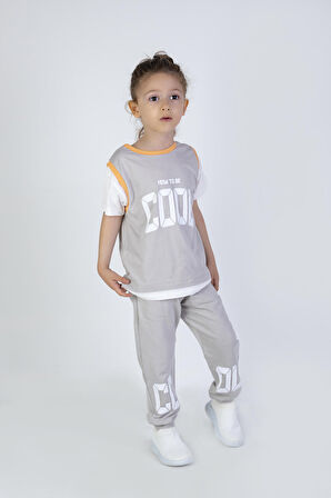 Erkek Çocuk Cool Baskılı  Alt Üst Basic Takım 2-5 Yaş