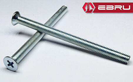 YHB Göbek Kilit, Barel Vidası M5x60 - 100 Adet