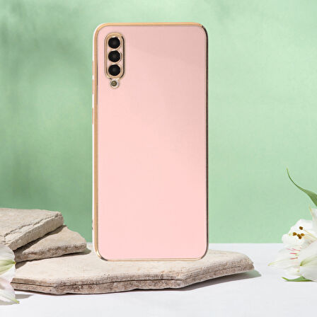 SAMSUNG A50  ŞANZELİZE KILIF ROSE GOLD