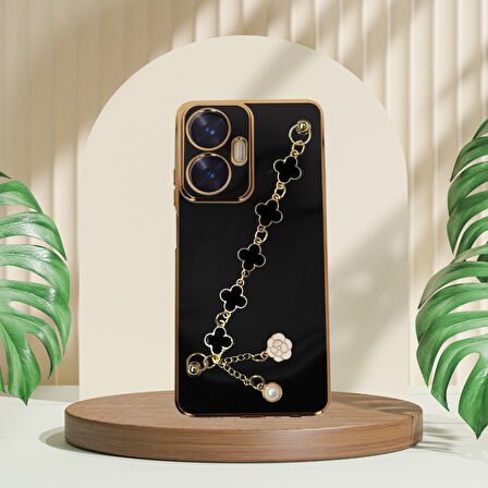 REALME C55  ELÇEK ŞANZELİZE KILIF SİYAH