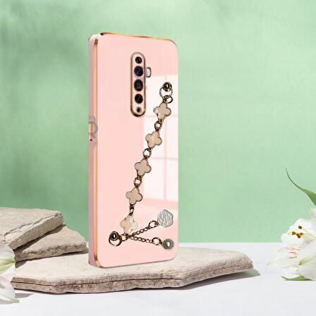 OPPO RENO 2Z  ELÇEK ŞANZELİZE KILIF ROSE GOLD