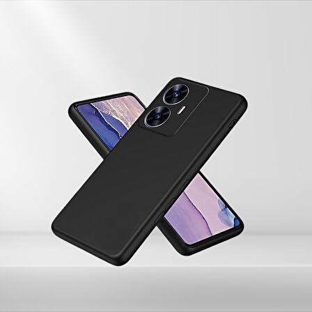 REALME C55  RUBBER SİLİKON KILIF SİYAH