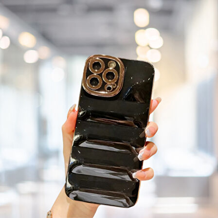 İPHONE 13 PRO MAX RENKLİ SİLİKON  PILLOW CASE SİYAH