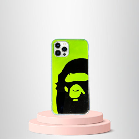 İPHONE 11 PRO MAX BASKILI RENKLİ TRANSPARAN KILIF  TİER COVER AÇIK YEŞİL