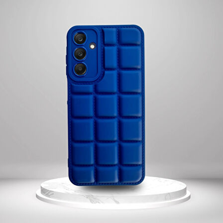 Samsung A35 5G Uyumlu  Silikon Madlen Case LACİVERT