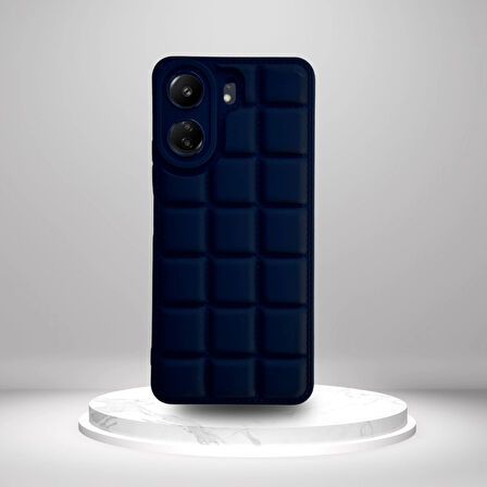 Xiaomi Redmi 13C 4G Uyumlu  Silikon Madlen Case SİYAH