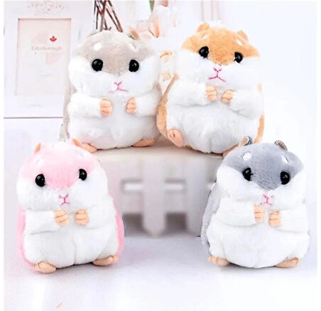 1 adet Hamster Peluş Anahtarlık çanta hediyelik aksesuar 