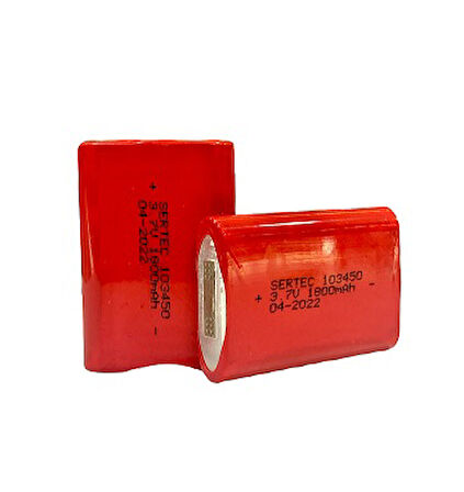 103450 Li-ion 3.7V 1800mAh Prizmatik Şarjlı Pil