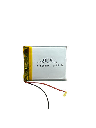 304053 3.7V 600 MAh Li-Polymer Pil Devreli/1.5A