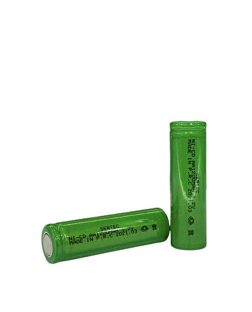 1.2V 1200 Mah - AA - Ni-Cd Şarjlı Pil - Başsız / Flat Head