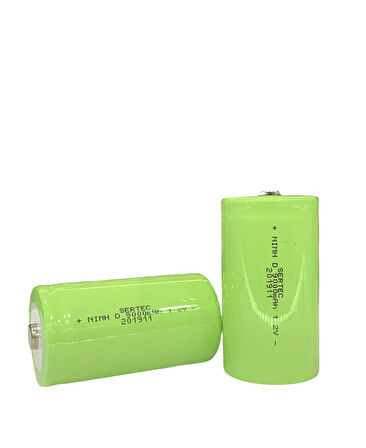 1.2V 9000 Mah Ni-Mh D Size Şarjlı Pil - Başlı / Top Head