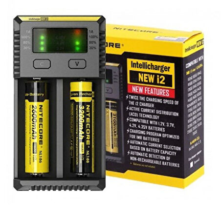 New İ2 İntelli Charger Li-ion / NI-CD / NI-MH Pil Şarj Cihazı