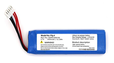 Flip 4 uyumlu 3.7v 3000 mah Soketli Batarya