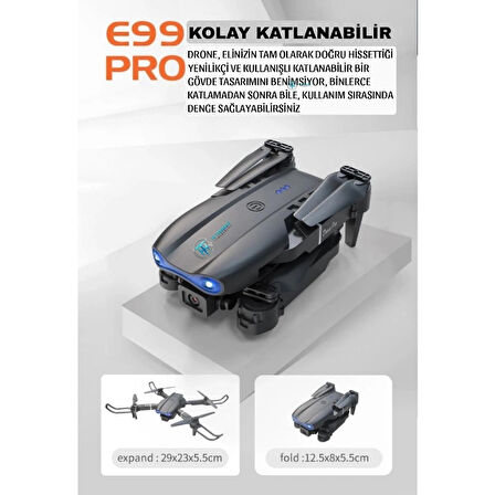 E99 PRO Drone Kameralı Çift Bataryalı