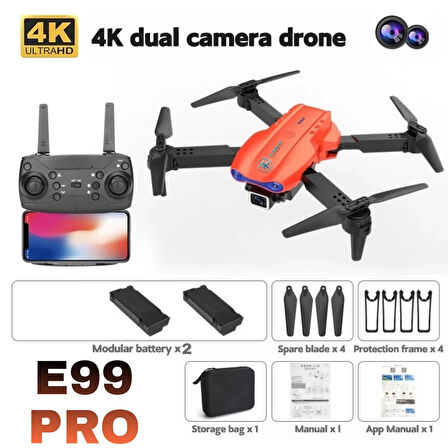 E99 PRO Drone Kameralı Çift Bataryalı