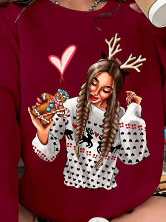 leyla sanat sanata yeni bir bakış açısı Kadın Uzun Kollu Bisiklet Yaka Viskon Iki Iplik Bluz