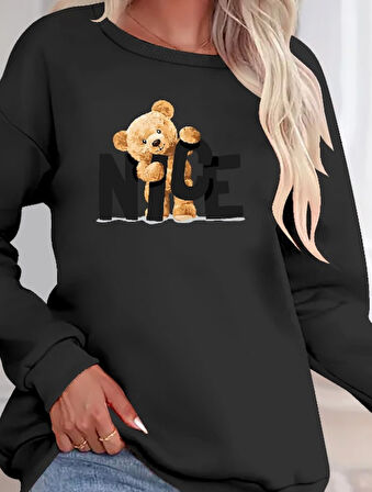 leyla sanat sanata yeni bir bakış açısı Kadın Uzun Kollu Bisiklet Yaka Viskon Iki Iplik Bluz