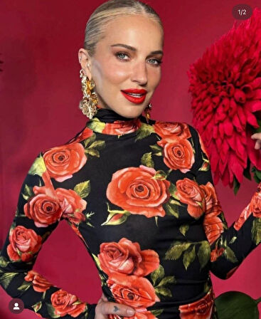 leyla sanat sanata yeni bir bakış açısı Kadın Balıkçı Yaka Gül Baskılı Fırsat ürün Mini Elbise