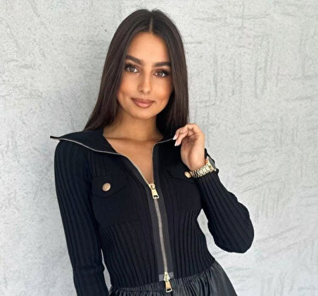 leyla sanat sanata yeni bir bakış açısı Kadın Cep Ve Fermuar Detay Fırsat ürün Bluz