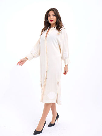 leyla sanat sanata yeni bir bakış açısı 5758 ELBİSE-BEJ