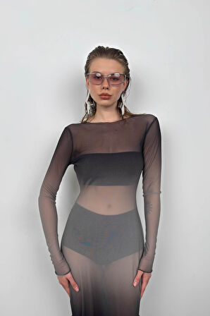 leyla sanat sanata yeni bir bakış açısı Baskılı Maxi Boy Elbise