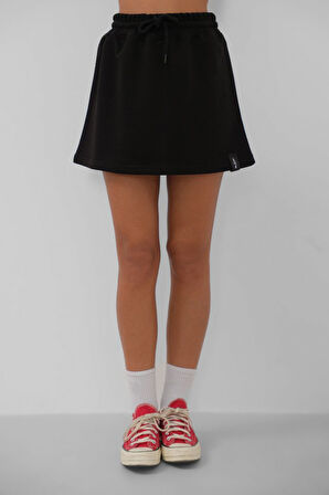 leyla sanat sanata yeni bir bakış açısı Beli Lastikli Mini Etek