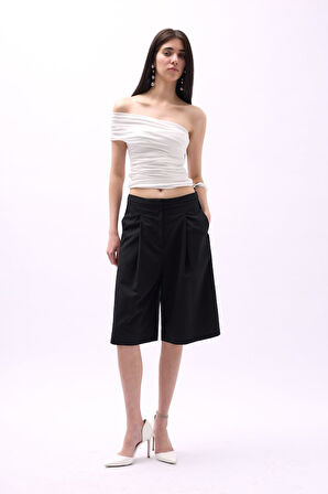 leyla sanat sanata yeni bir bakış açısı Tek Omuz Büzgülü Bluz