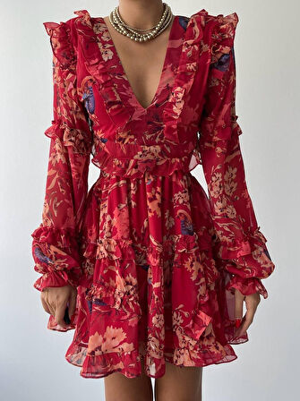 leyla sanat sanata yeni bir bakış açısı Avellino Sırt Dekolteli Elbise