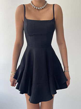 leyla sanat sanata yeni bir bakış açısı Common İp Askılı Elbise