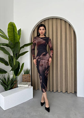 leyla sanat sanata yeni bir bakış açısı Amarone Tül Elbise