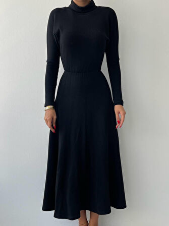 leyla sanat sanata yeni bir bakış açısı Dina Boğazlı Midi Elbise