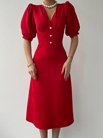 leyla sanat sanata yeni bir bakış açısı Linda Midi Elbise