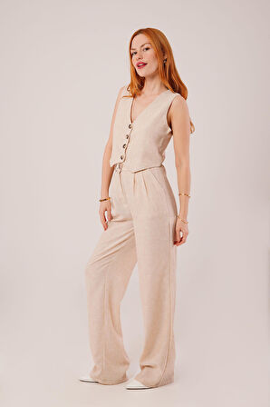 leyla sanat sanata yeni bir bakış açısı Kırçıllı Desen Bej Takım