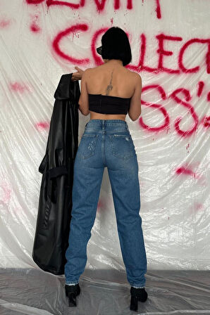 leyla sanat sanata yeni bir bakış açısı Mavi Lazer Kesim Jeans Pantolon