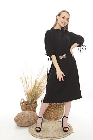 leyla sanat sanata yeni bir bakış açısı Siyah Topshop Yırtmaçlı Elbise