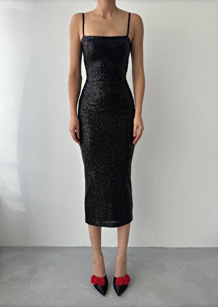 leyla sanat sanata yeni bir bakış açısı Woxo İp Askılı Elbise