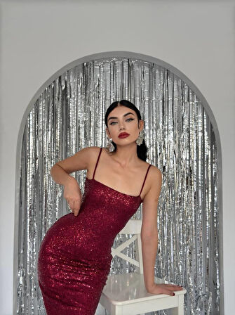 leyla sanat sanata yeni bir bakış açısı Woxo İp Askılı Elbise