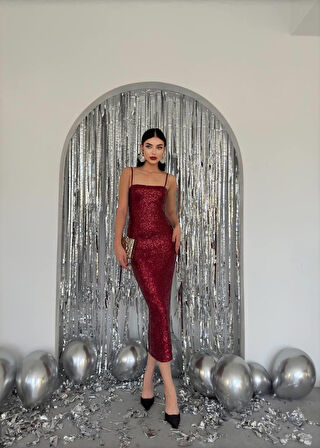 leyla sanat sanata yeni bir bakış açısı Woxo İp Askılı Elbise