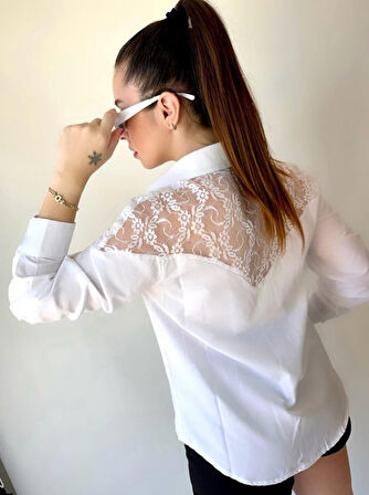 leyla sanat sanata yeni bir bakış açısı Kadın Püskül Detay Poplin Gömlek Bluz Fırsat Ürün